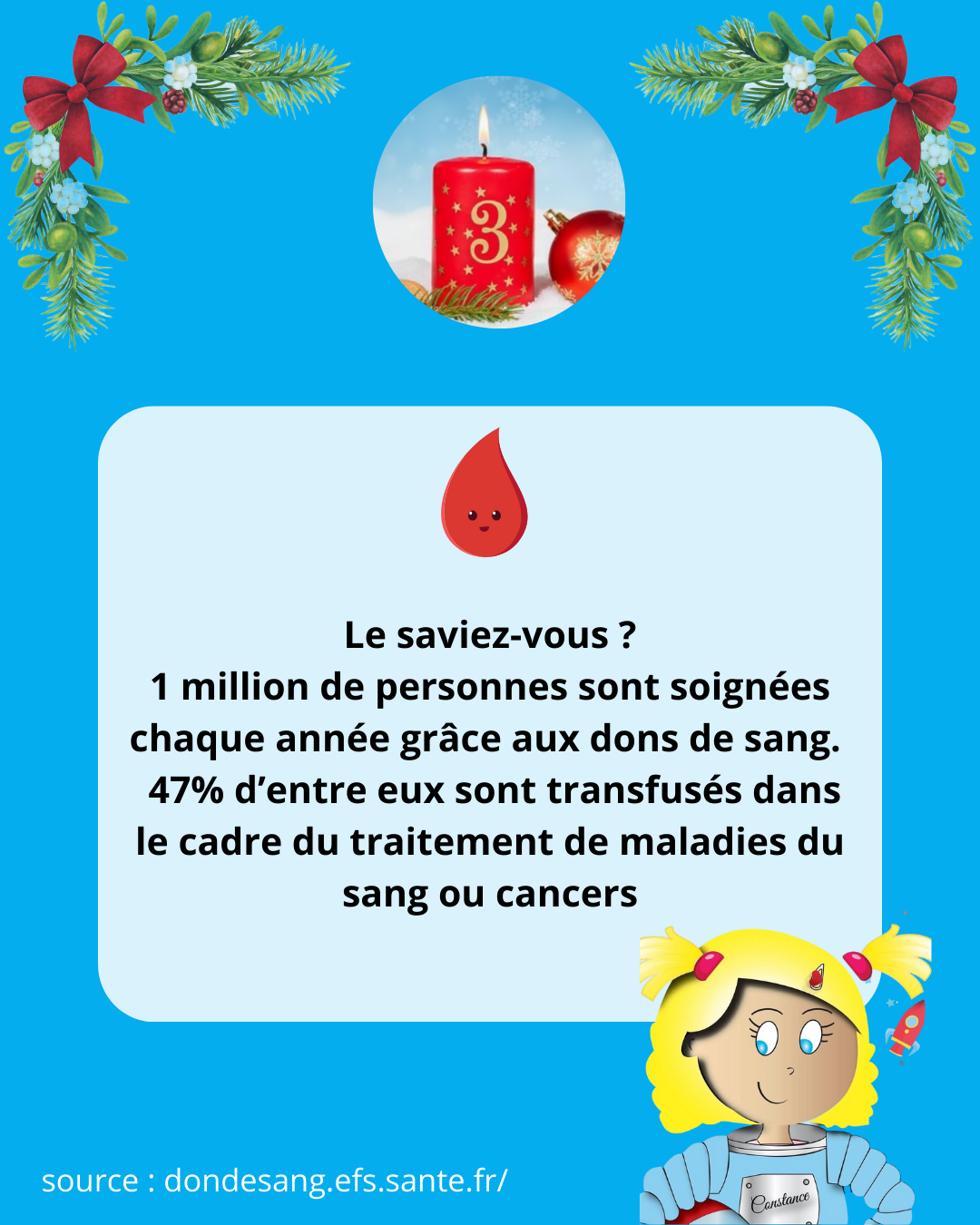 3 decembre - Calendrier de l'avent des dons de vie